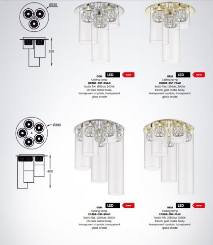Люстра Zuma Line C0389-05F-B5AC GEM