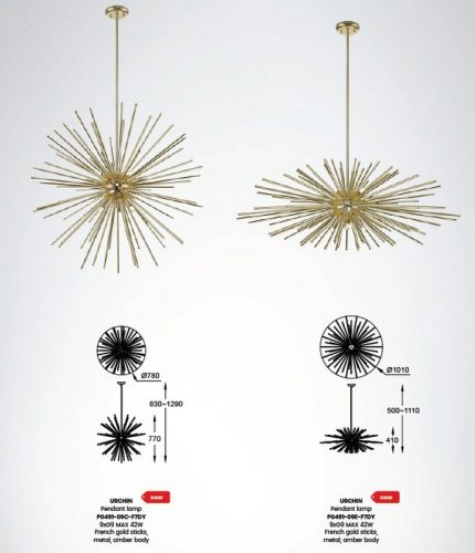 Люстра Zuma Line P0491-09E-F7DY URCHIN