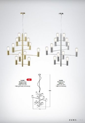 Люстра Zuma Line HP1811-12-PB CANDEL