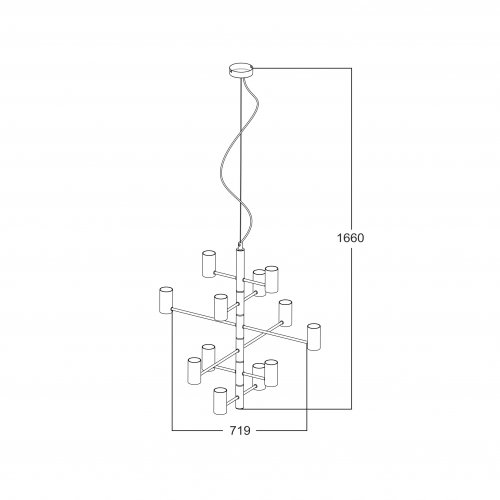 Люстра Zuma Line HP1811-12-PB CANDEL