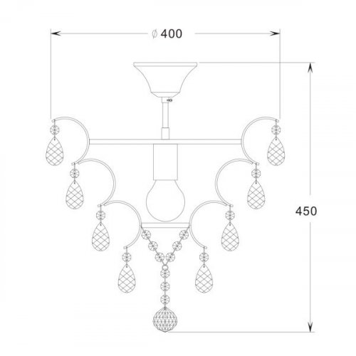Люстра Zuma Line RLX93410-1 FUSION