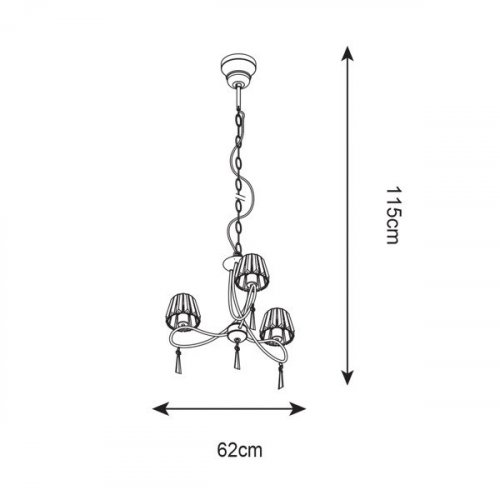 Люстра Zuma Line P15090-3 PARIA