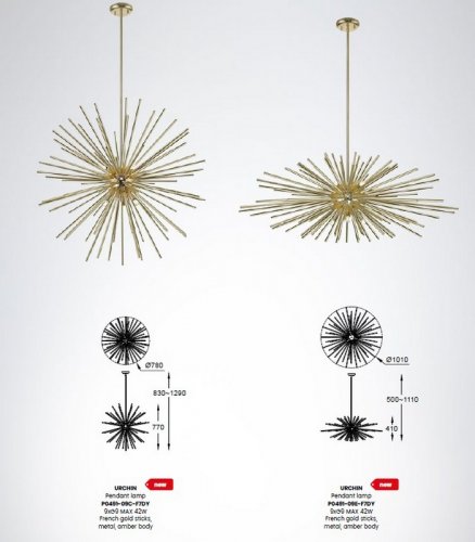 Люстра Zuma Line P0491-09C-F7DY URCHIN