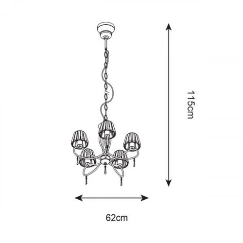 Люстра Zuma Line P15090-5 PARIA 