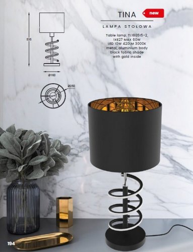 Настільна лампа Zuma Line TL180515-2 TINA