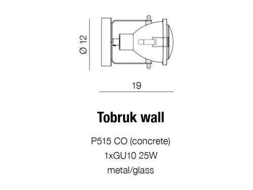 Спот Azzardo AZ1584 Tobruk wall (5151L-CON) (23967)
