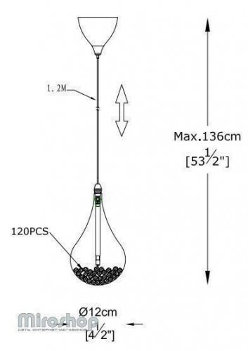 Підвісний світильник Zuma Line P0226-01A-F4RK PERLE