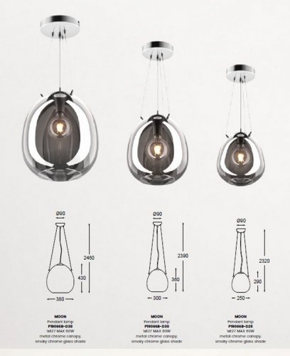 Підвісний світильник Zuma Line P19066B-D30 MOON 