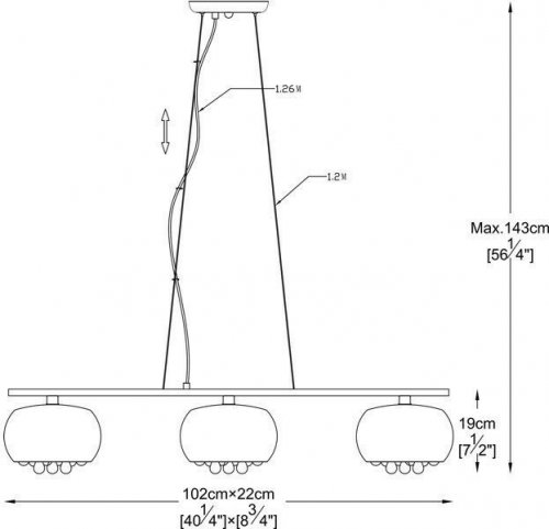 Підвісний світильник Zuma Line P0076-03S-F4FZ CRYSTAL