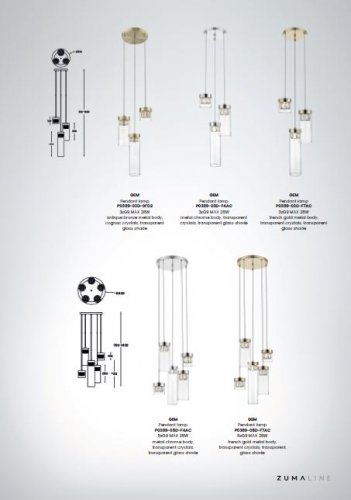 Підвісний світильник Zuma Line P0389-03D-0FD2 GEM