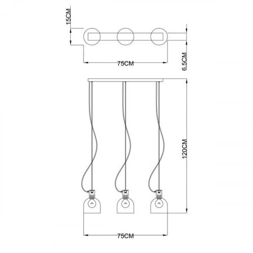 Підвісний світильник Zuma Line MD1918-3S-CHROME LAZARO