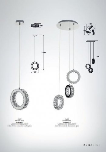 Подвесной светильник Zuma Line PL180407-3 PLATT