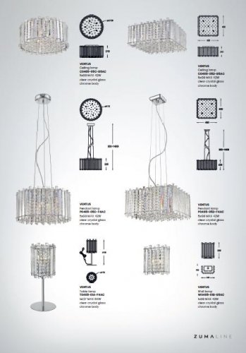 Подвесной светильник Zuma Line P0465-05D-F4AC VENTUS