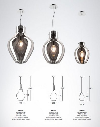 Підвісний світильник Zuma Line P19066A-D38 BRESSO 