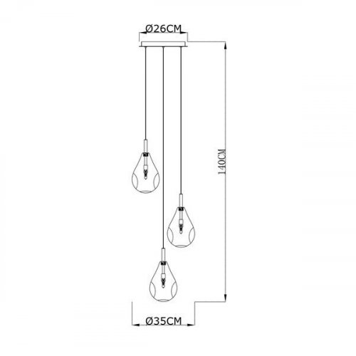 Підвісний світильник Zuma Line MD1921-3B-CLEAR BOSTONI