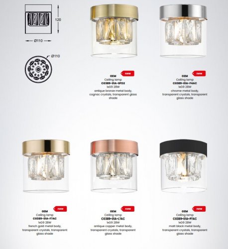 Точечный светильник Zuma Line C0389-01A-P7AC GEM