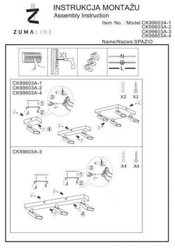 Спот Zuma Line CK99603A-3 SPAZIO