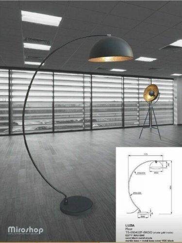 Торшер Zuma Line TS-050402F-BKGO LUZIA