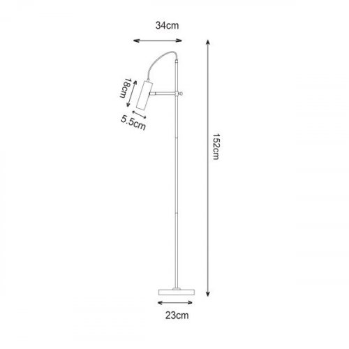 Торшер  Zuma  Line  F18014-GU10-BK  TENSO