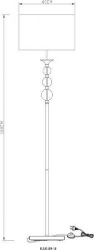 Торшер Zuma Line RLL93163-1W REA