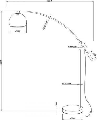 Торшер Zuma Line TS-061121M MANHATTAN