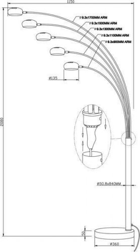 Торшер Zuma Line TS-5805 ZODIAC 