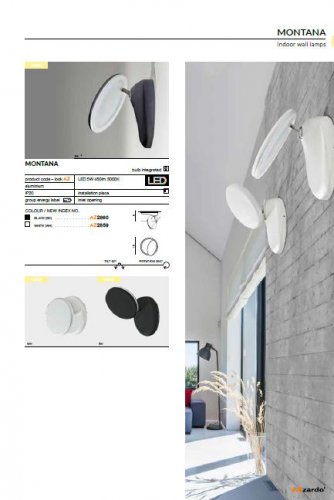 Настінний світильник Azzardo AZ2859 Montana (white) 