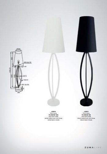Торшер Zuma Line TS-110314F-BK LORITA