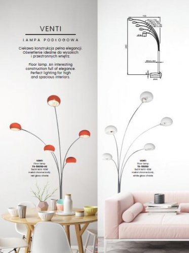 Торшер Zuma Line TS-5805G VENTI 