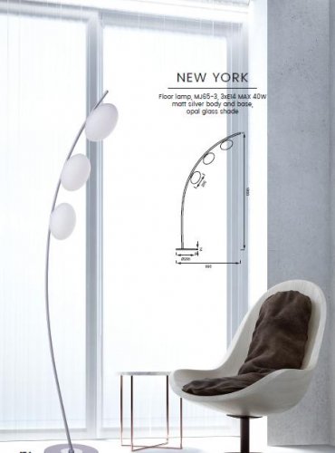 Торшер  Zuma  Line  MJ65-3  NEW  YORK