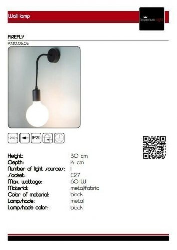 Бра Imperium Light 97130.05.05 Firefly