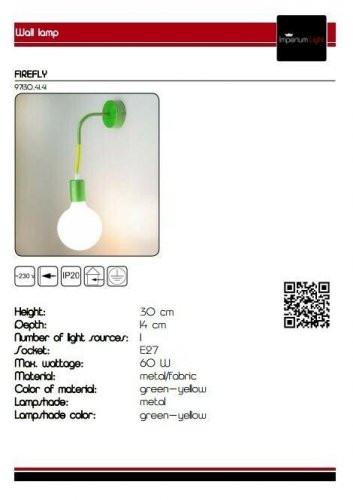 Бра Imperium Light 97130.41.41 Firefly