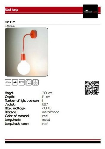 Бра Imperium Light 97130.16.16 Firefly