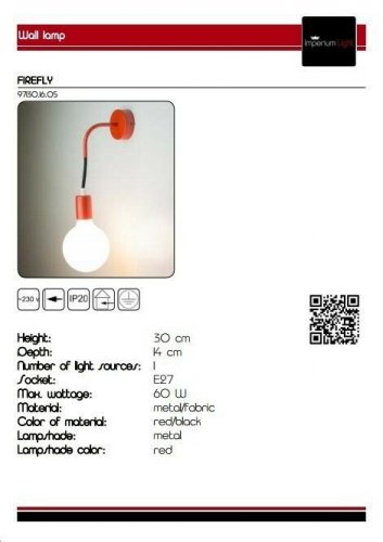 Бра Imperium Light 97130.16.05 Firefly