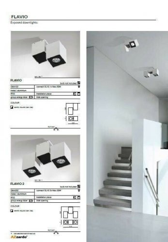 Спот Azzardo AZ0791 Flavio (white/black) (GM4102-WH-BK) (76060)