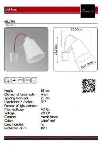 Бра Imperium Light 75125.01.16 Helsinki