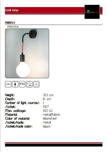 Бра Imperium Light 97130.05.16 Firefly