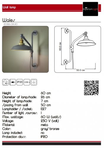 Бра  Imperium  Light  253126.08.20  Wales