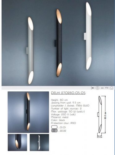 Настенный  светильник  Imperium  Light  270280.22.22  Delhi