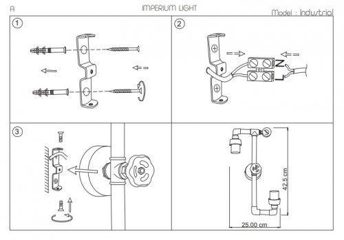 Настенный светильник Imperium Light 104242.05.59 Industrial