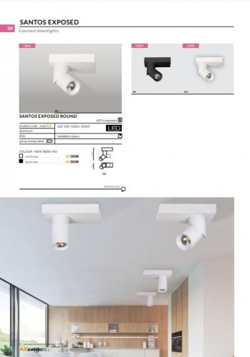 Спот Azzardo AZ3509 Santos Exposed Round (black)