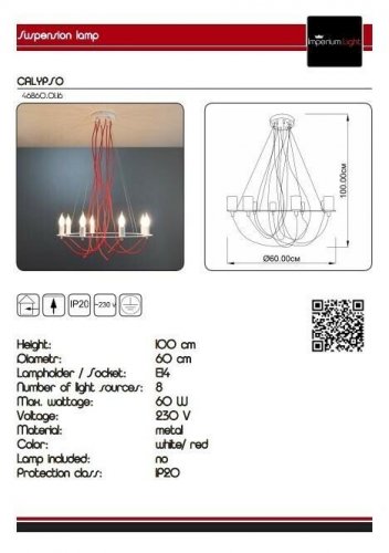 Люстра Imperium Light 46860.01.16 Calypso