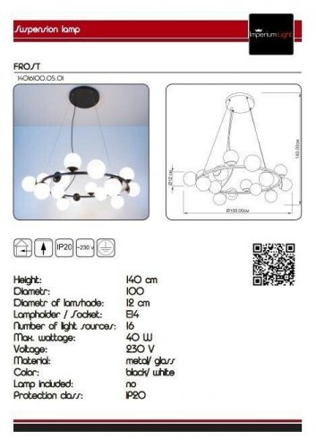 Люстра Imperium Light 14016100.05.01 Frost