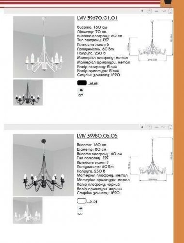 Люстра Imperium Light 39670.01.01 Lviv