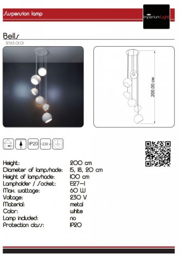 Люстра Imperium Light 31763.01.01 Bells 