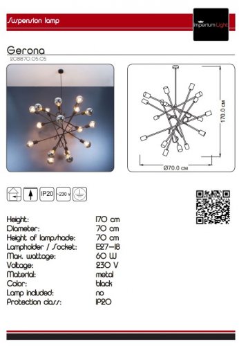 Люстра Imperium Light 2081870.05.05 Gerona