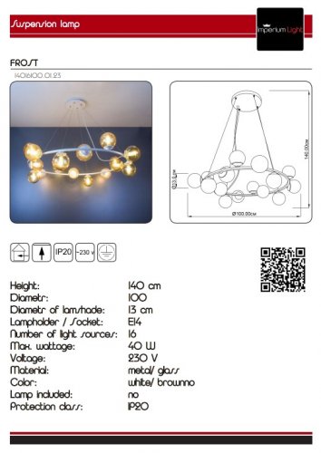 Люстра Imperium Light 14016100.01.23 Frost