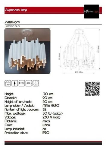 Люстра Imperium Light 1833290.01.01 Symphony