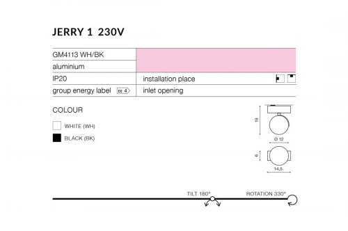 Спот Azzardo AZ1366 Jerry 1 230v (white) (GM4113-WH)