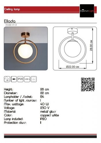 Люстра Imperium Light 354122.49.01 Ellada